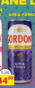 GORDON LONDON DRY GIN & TONIC 0,25l míchaný nápoj