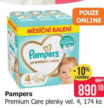 Pampers Premium Care plenky vel. 4, 174 ks 