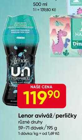Lenor Unstoppables Vonné Perličky 195g, vybrané druhy