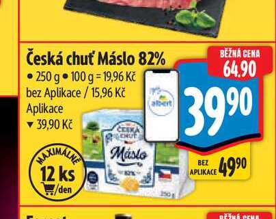 Česká chuť Máslo 82% 250 g 