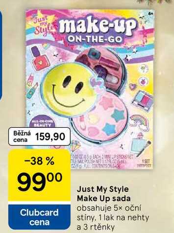 Just My Style Make Up sada, obsahuje 5x oční stíny, 1 lak na nehty a 3 rtěnky 