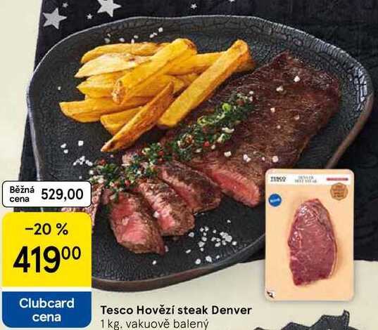 Tesco Hovězí steak Denver, 1 kg