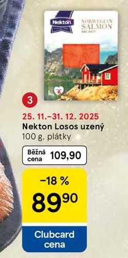 Nekton Losos uzený, 100 g. plátky 