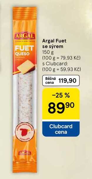 Argal Fuet se sýrem, 150 g