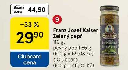 Franz Josef Kaiser Zelený pepř, 110 g. pevný podíl 65 g 