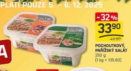 POCHOUTKOVÝ, PAŘÍŽSKÝ SALÁT 250 g 