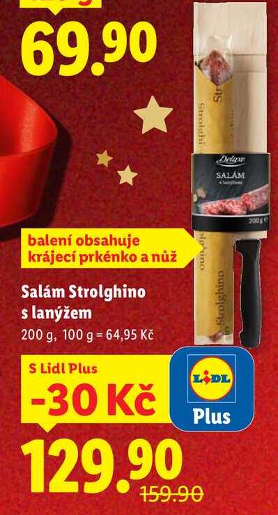 Salám Strolghino s lanýžem, 200 g