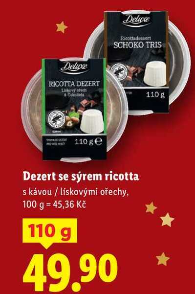 Dezert se sýrem ricotta, 110 g
