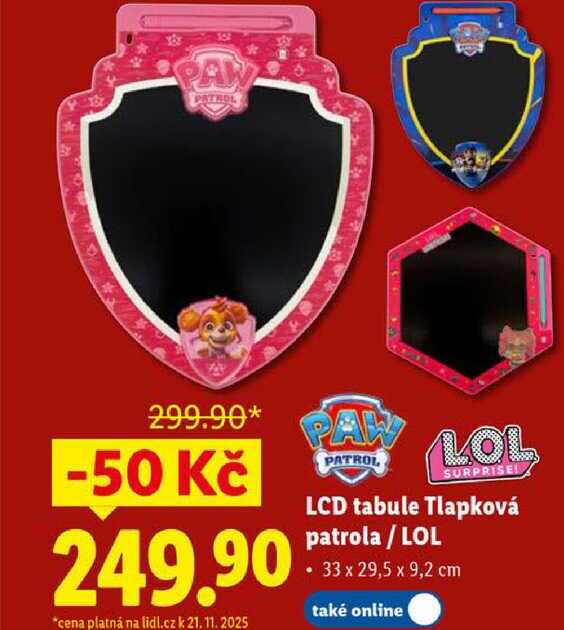 LCD tabule Tlapková patrola/LOL 