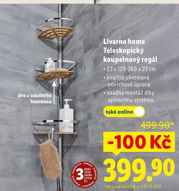 Livarno home Teleskopický koupelnový regál 