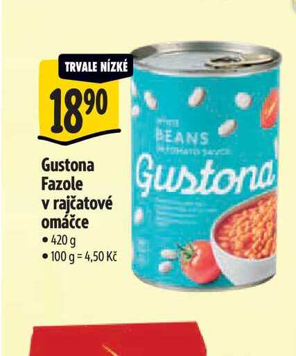  Gustona Fazole v rajčatové  omáčce 420g 