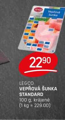 VEPŘOVÁ ŠUNKA STANDARD 100 g, krájené