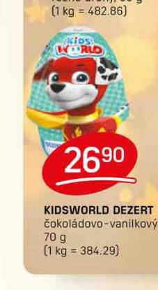 KIDSWORLD DEZERT čokoládovo-vanilkový 70 g