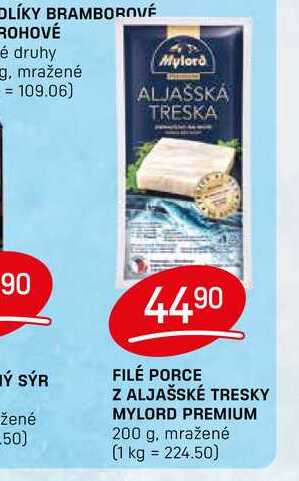 FILÉ PORCE Z ALJAŠSKÉ TRESKY MYLORD PREMIUM 200 g