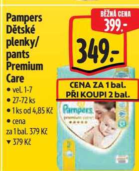 Pampers Dětské plenky/pants Premium Care, 27-72 ks