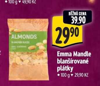 Emma Mandle blanšírované plátky, 100 g 