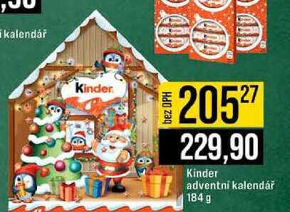 Kinder adventní kalendář 184 g