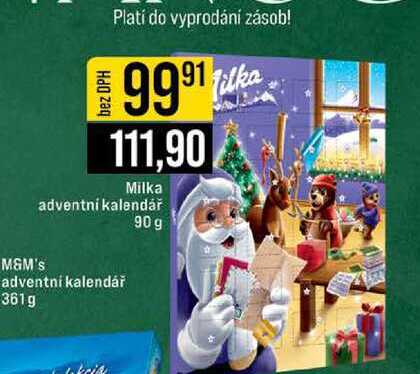 Milka adventní kalendář 90 g