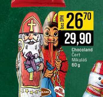 Chocoland Cert Mikuláš 60 g