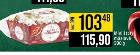 Mini štoly máslové 300 g 