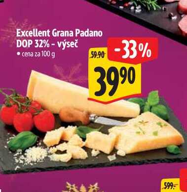 Excellent Grana Padano DOP 32% - výseč 100 g