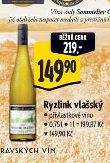  Ryzlink vlašský 0,75 l