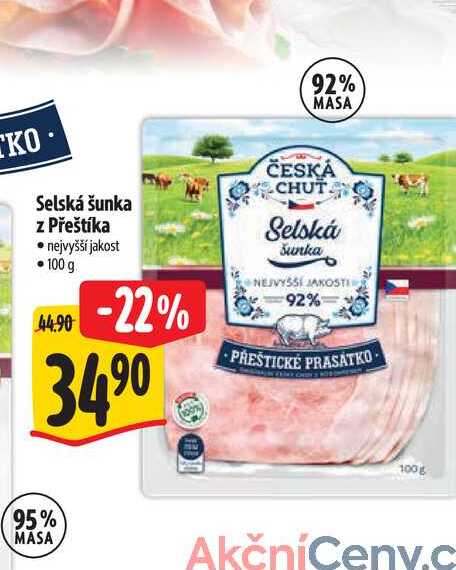   Selská šunka z Přeštíka 100 g