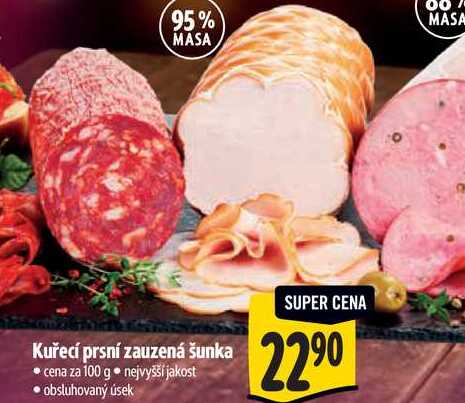   Kuřecí prsní zauzená šunka  100 g