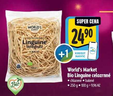 World's Market Bio Linguine celozrnné 250 g