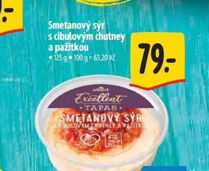 Smetanový sýr s cibulovým chutney a pažitkou 125 g