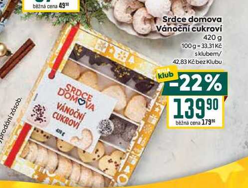 Srdce domova Vánoční cukroví 420 g 