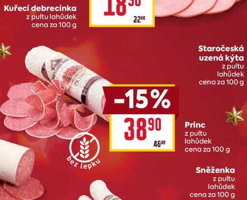 Princ z pultu lahůdek cena za 100g
