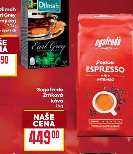 Segafredo Zrnková Káva 1kg v akci