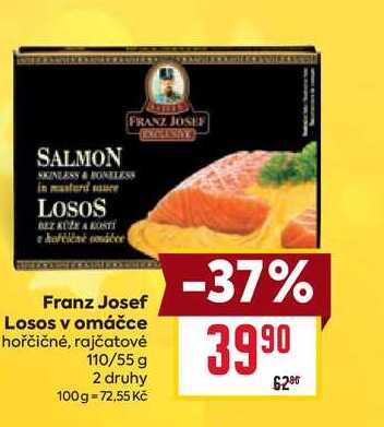 Franz Josef Losos v omáčce hořčičné, rajčatové 110/55 g 