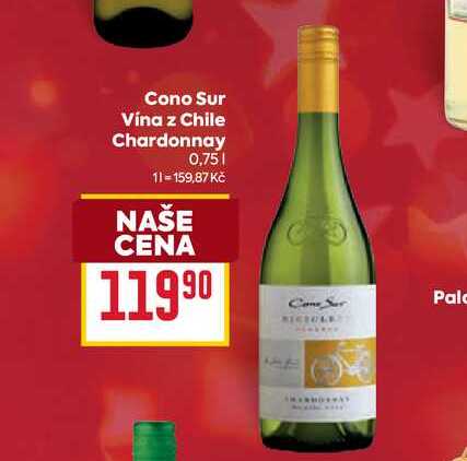 Cono Sur Vína z Chile Chardonnay 0,75l