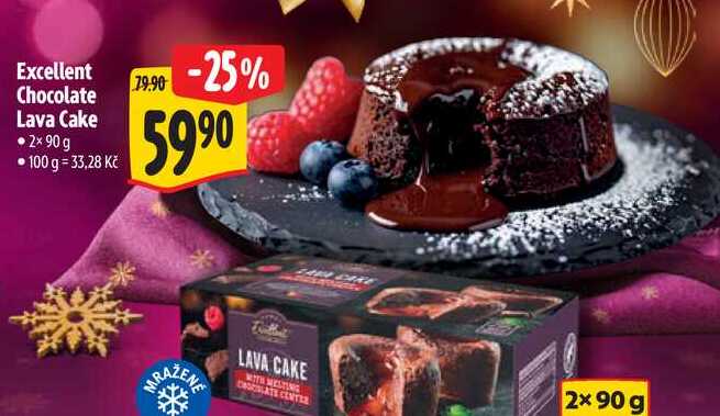 Excellent Chocolate Lava Cake, 2×90 g