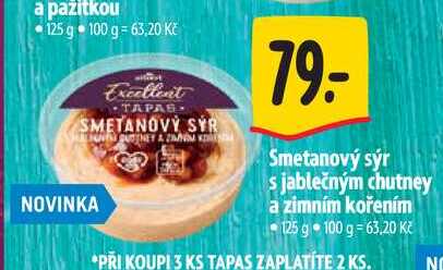 Smetanový sýr s jablečným chutney a zimním kořením, 125 g 