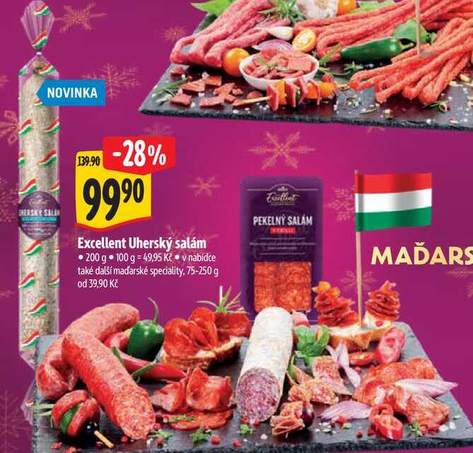 Excellent Uherský salám, 200 g