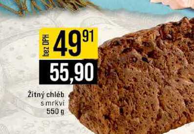 Žitný chléb s mrkvi 550 g 