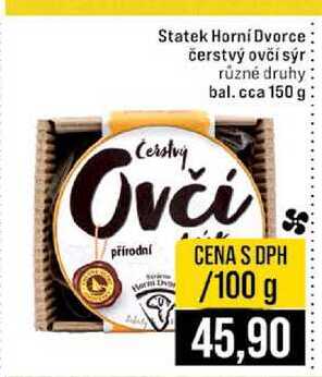 Statek Horní Dvorce čerstvý ovčí sýr různé druhy 150 g 100g