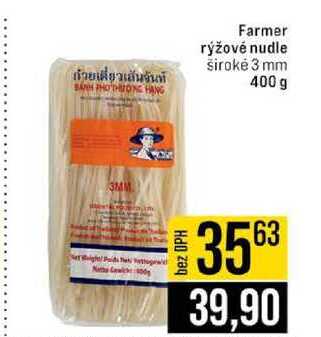 Farmer rýžové nudle široké 3 mm 400 g