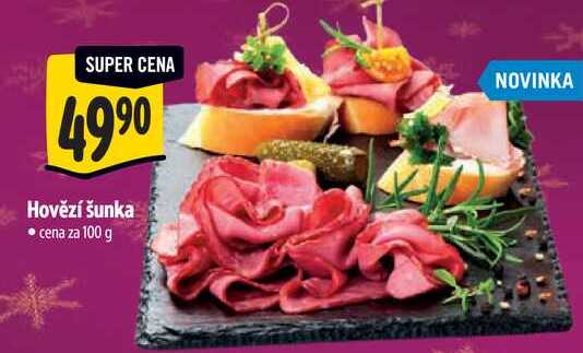 Hovězí šunka, cena za 100 g