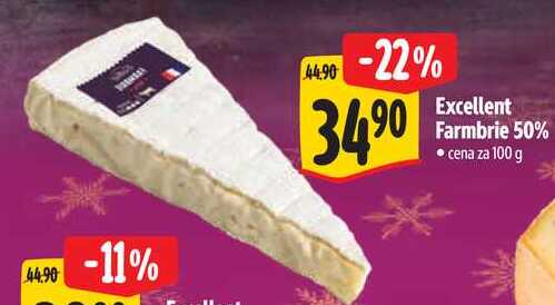 Excellent Farmbrie 50%, cena za 100 g
