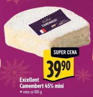 Excellent Camembert 45% mini • cena za 100 g