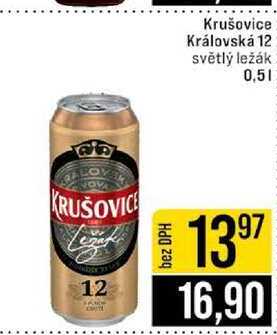 Krušovice Královská 12 světlý ležák 0,5l