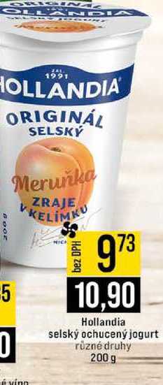 Hollandia selský ochucený jogurt různé druhy 200 g