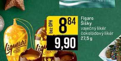 Figaro šisky vaječný liker čokoládový likér 27,5g