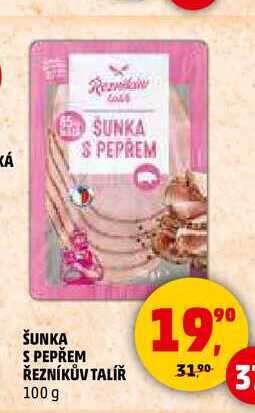 ŠUNKA S PEPŘEM ŘEZNÍKŮV TALÍŘ, 100 g 