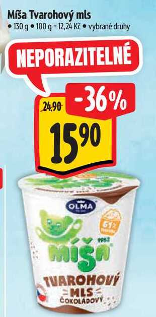 Míša Tvarohový mls, 130 g 