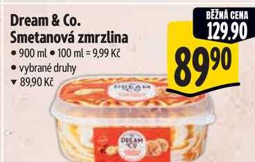 Dream & Co. Smetanová zmrzlina, 900 ml
